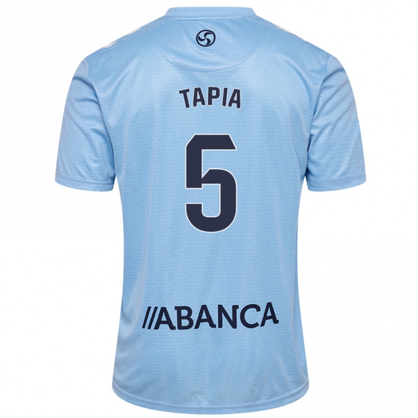 Kinder Fußball Renato Tapia #5 Himmelblau Heimtrikot Trikot 2024/25 T-Shirt Luxemburg