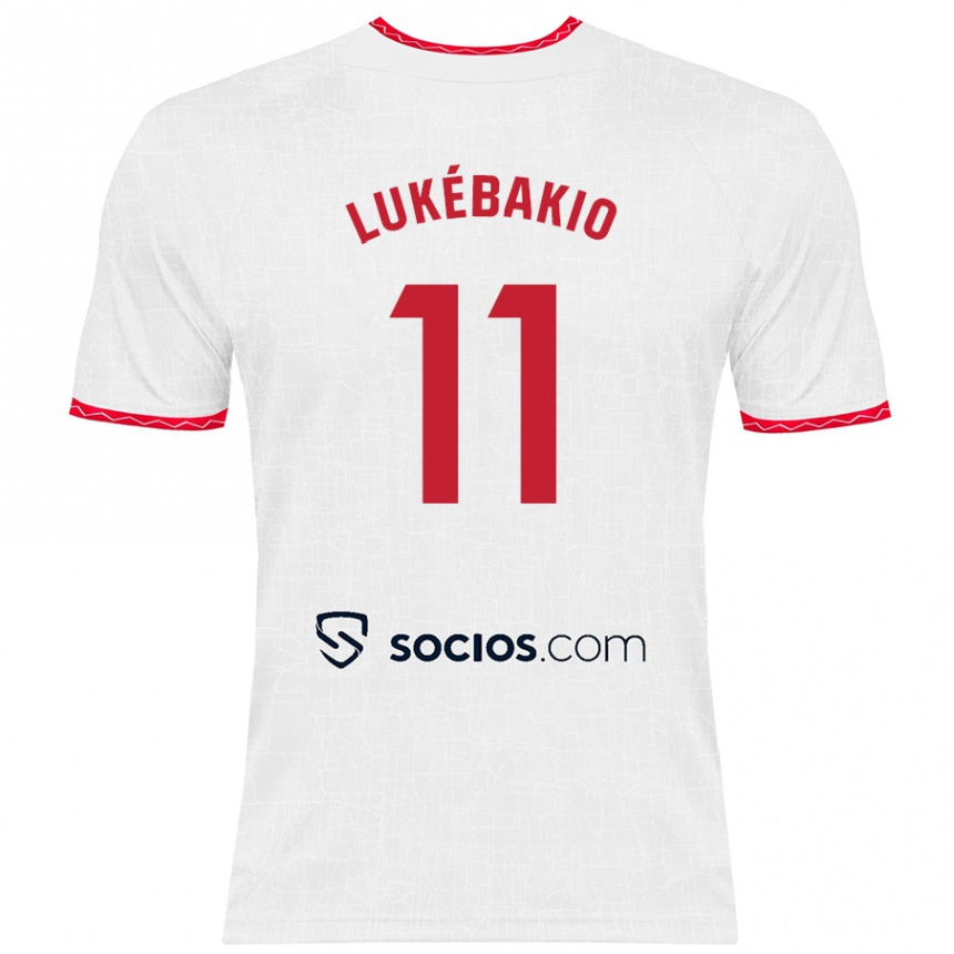 Kinder Fußball Dodi Lukébakio #11 Weiß Rot Heimtrikot Trikot 2024/25 T-Shirt Luxemburg