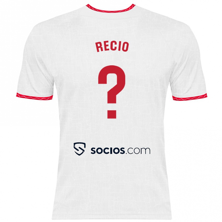 Kinder Fußball Sergio Recio #0 Weiß Rot Heimtrikot Trikot 2024/25 T-Shirt Luxemburg