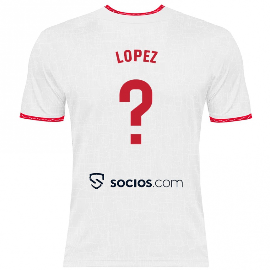 Kinder Fußball David López #0 Weiß Rot Heimtrikot Trikot 2024/25 T-Shirt Luxemburg