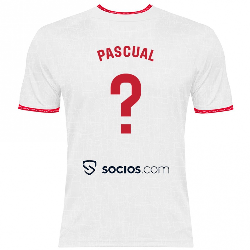 Kinder Fußball Álvaro Pascual #0 Weiß Rot Heimtrikot Trikot 2024/25 T-Shirt Luxemburg