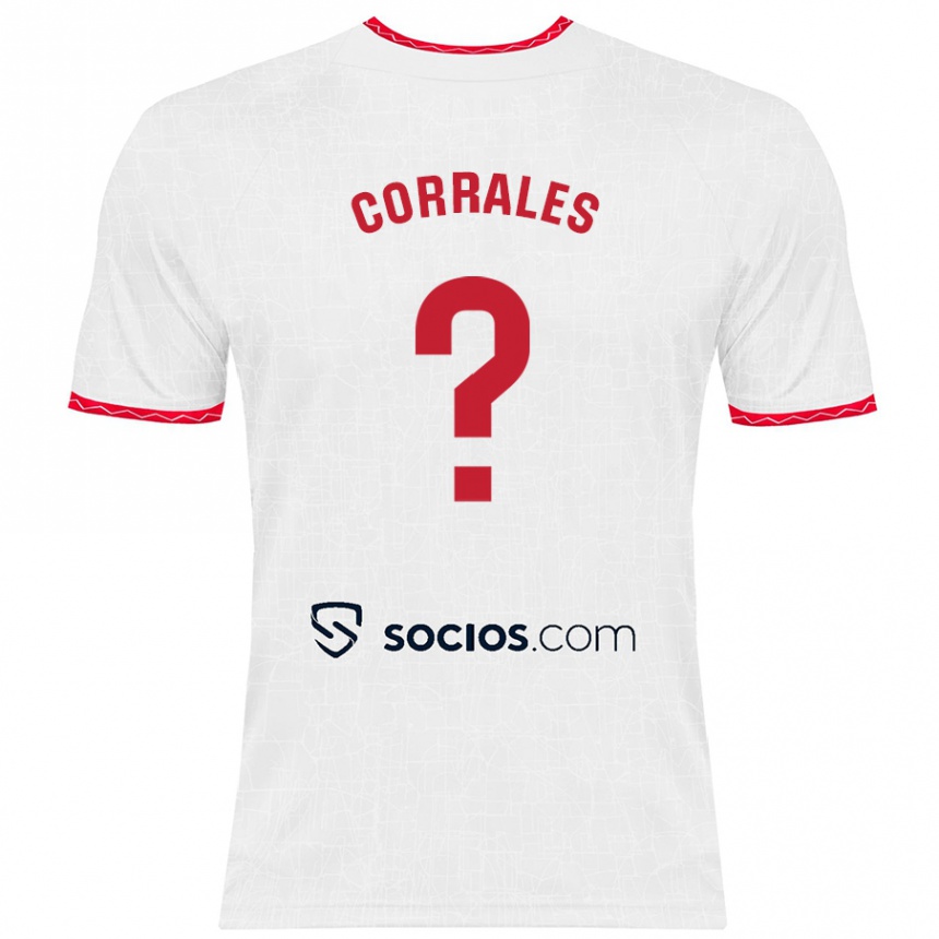 Kinder Fußball Lucía Corrales #0 Weiß Rot Heimtrikot Trikot 2024/25 T-Shirt Luxemburg