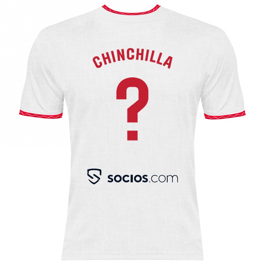 Kinder Fußball Gustavo Chinchilla #0 Weiß Rot Heimtrikot Trikot 2024/25 T-Shirt Luxemburg