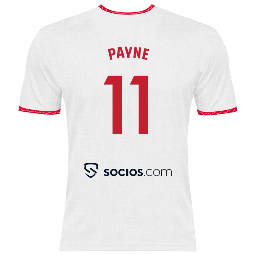 Kinder Fußball Antionette Oyedupe Toni Payne #11 Weiß Rot Heimtrikot Trikot 2024/25 T-Shirt Luxemburg