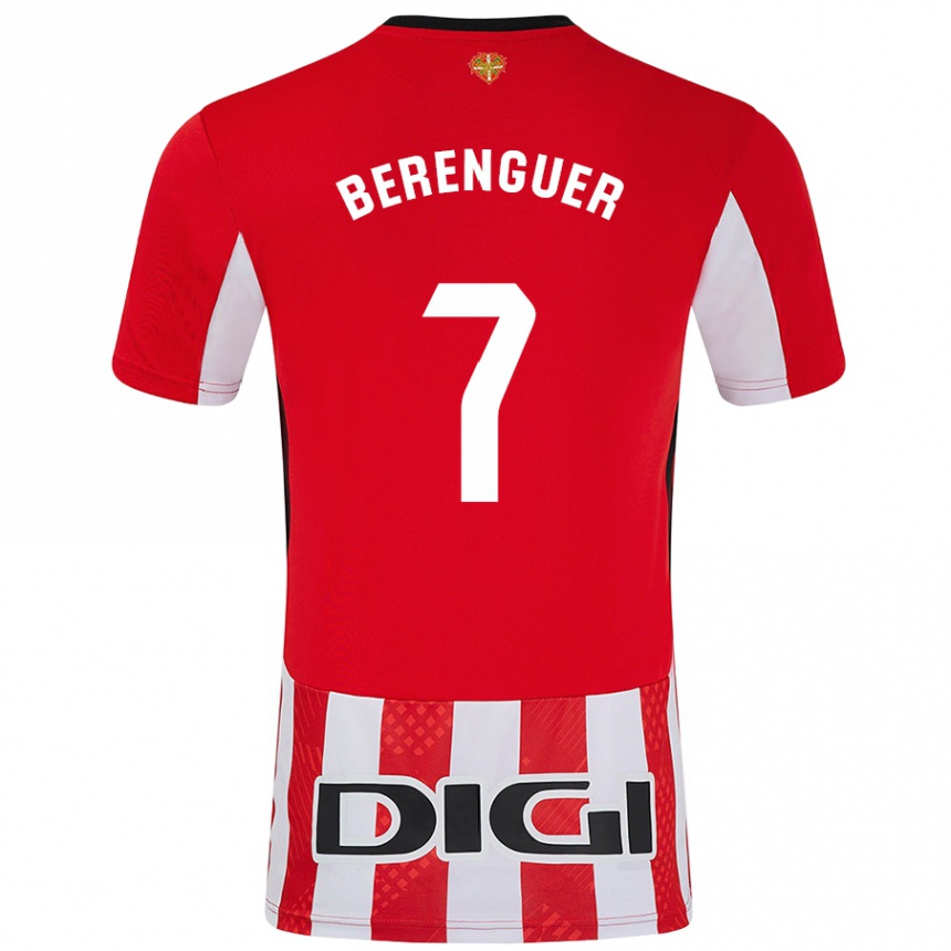 Kinder Fußball Álex Berenguer #7 Rot Weiß Heimtrikot Trikot 2024/25 T-Shirt Luxemburg