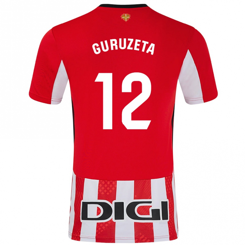 Kinder Fußball Gorka Guruzeta #12 Rot Weiß Heimtrikot Trikot 2024/25 T-Shirt Luxemburg