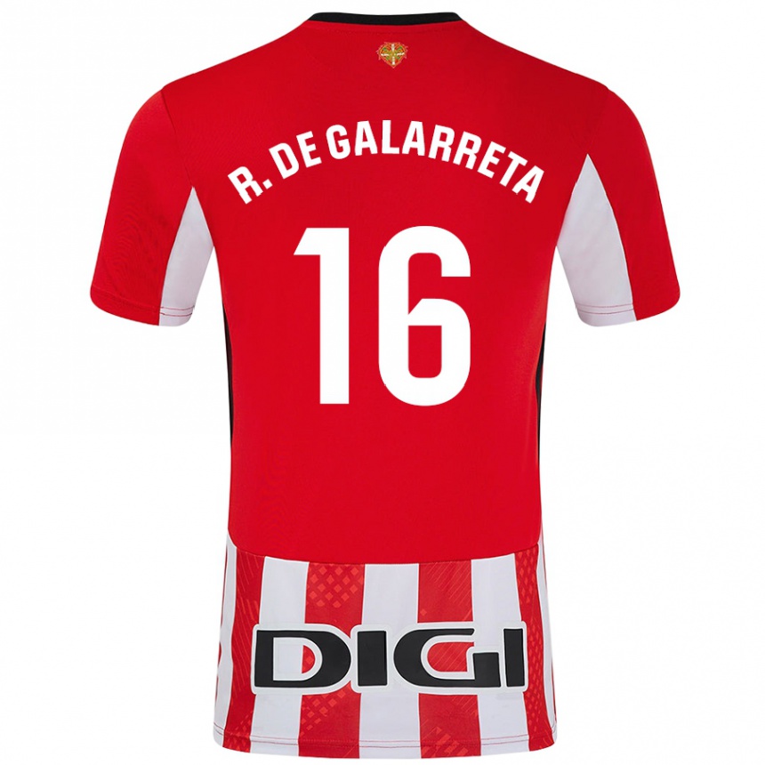 Kinder Fußball Iñigo Ruiz De Galarreta #16 Rot Weiß Heimtrikot Trikot 2024/25 T-Shirt Luxemburg