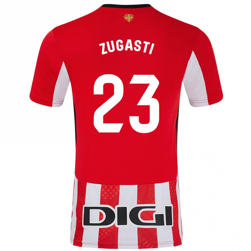 Kinder Fußball Patricia Zugasti Oses #23 Rot Weiß Heimtrikot Trikot 2024/25 T-Shirt Luxemburg