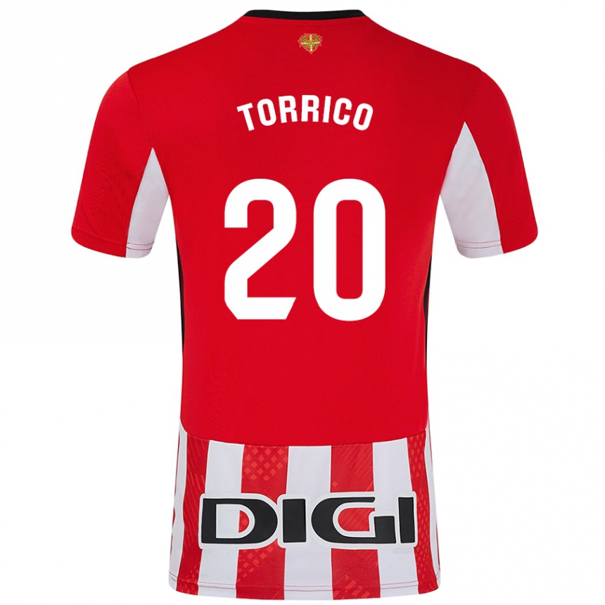 Kinder Fußball Aitor Torrico #20 Rot Weiß Heimtrikot Trikot 2024/25 T-Shirt Luxemburg