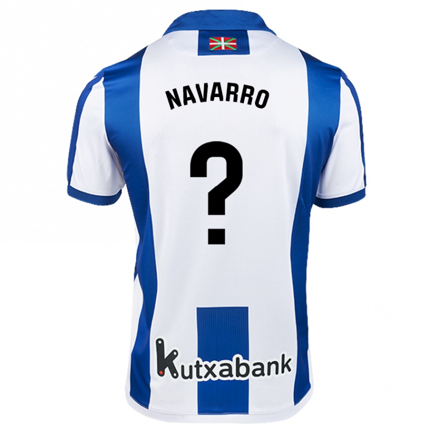 Kinder Fußball Robert Navarro #0 Weiß Blau Heimtrikot Trikot 2024/25 T-Shirt Luxemburg