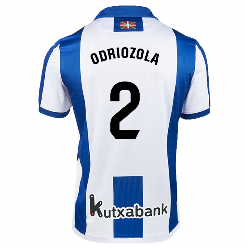 Kinder Fußball Alvaro Odriozola #2 Weiß Blau Heimtrikot Trikot 2024/25 T-Shirt Luxemburg