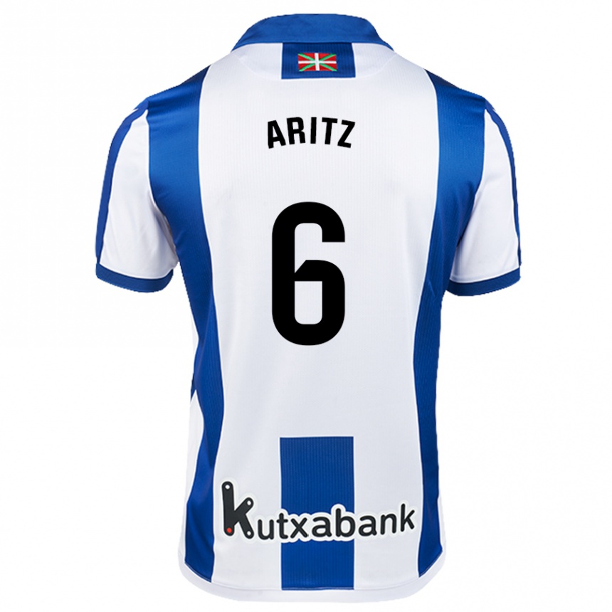 Kinder Fußball Aritz Elustondo #6 Weiß Blau Heimtrikot Trikot 2024/25 T-Shirt Luxemburg