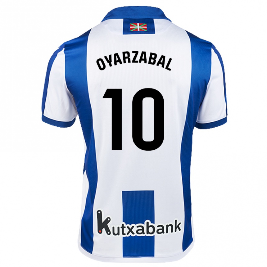 Kinder Fußball Mikel Oyarzabal #10 Weiß Blau Heimtrikot Trikot 2024/25 T-Shirt Luxemburg