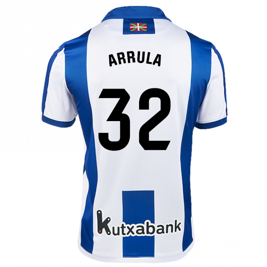 Kinder Fußball Julia Arrula #32 Weiß Blau Heimtrikot Trikot 2024/25 T-Shirt Luxemburg