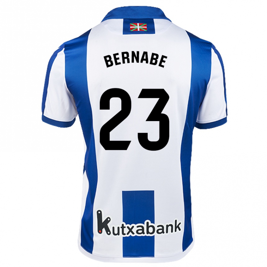 Kinder Fußball Alejandra Bernabé De Santiago #23 Weiß Blau Heimtrikot Trikot 2024/25 T-Shirt Luxemburg