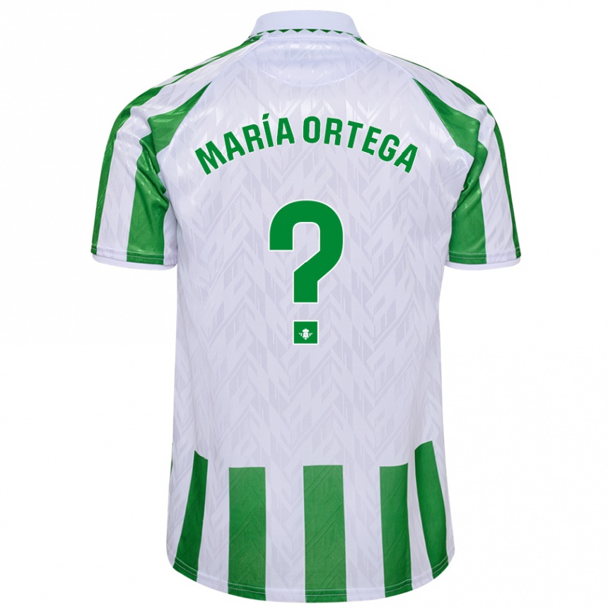 Kinder Fußball José María Ortega #0 Grün Weiße Streifen Heimtrikot Trikot 2024/25 T-Shirt Luxemburg