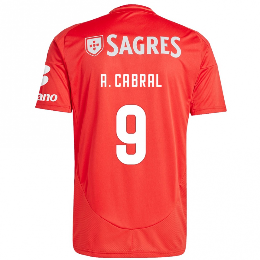 Kinder Fußball Arthur Cabral #9 Rot Weiß Heimtrikot Trikot 2024/25 T-Shirt Luxemburg