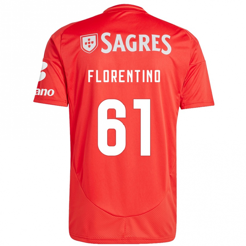 Kinder Fußball Florentino #61 Rot Weiß Heimtrikot Trikot 2024/25 T-Shirt Luxemburg