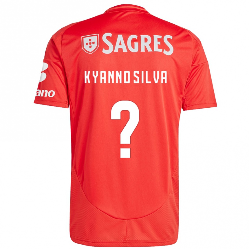 Kinder Fußball Kyanno Silva #0 Rot Weiß Heimtrikot Trikot 2024/25 T-Shirt Luxemburg