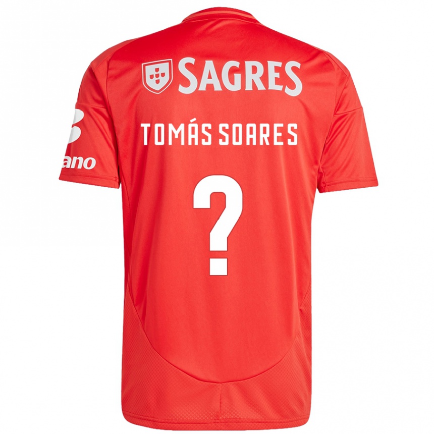 Kinder Fußball Tomás Soares #0 Rot Weiß Heimtrikot Trikot 2024/25 T-Shirt Luxemburg