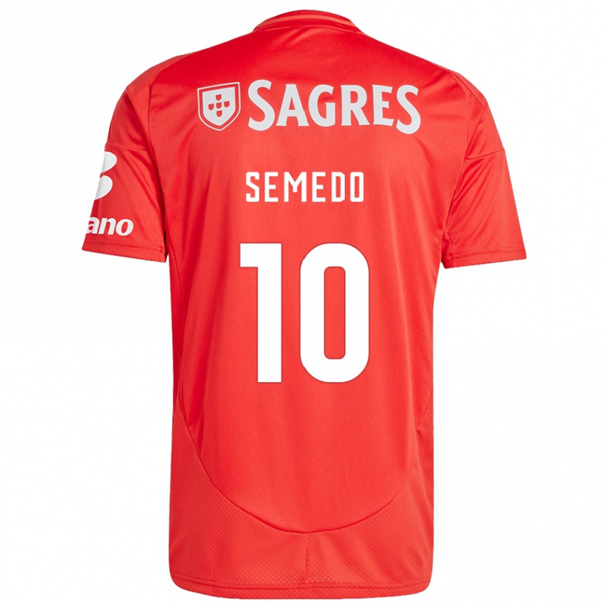 Kinder Fußball Andreson Semedo #10 Rot Weiß Heimtrikot Trikot 2024/25 T-Shirt Luxemburg