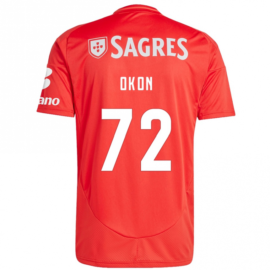 Kinder Fußball Paul Okon #72 Rot Weiß Heimtrikot Trikot 2024/25 T-Shirt Luxemburg