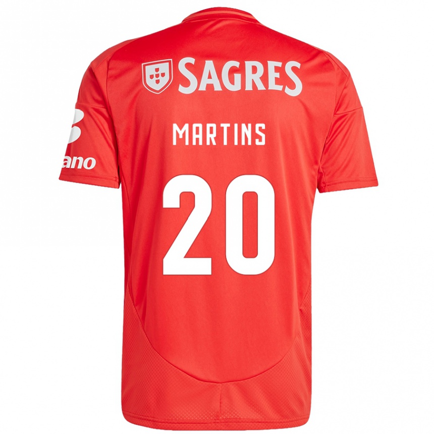 Kinder Fußball Lara Martins #20 Rot Weiß Heimtrikot Trikot 2024/25 T-Shirt Luxemburg