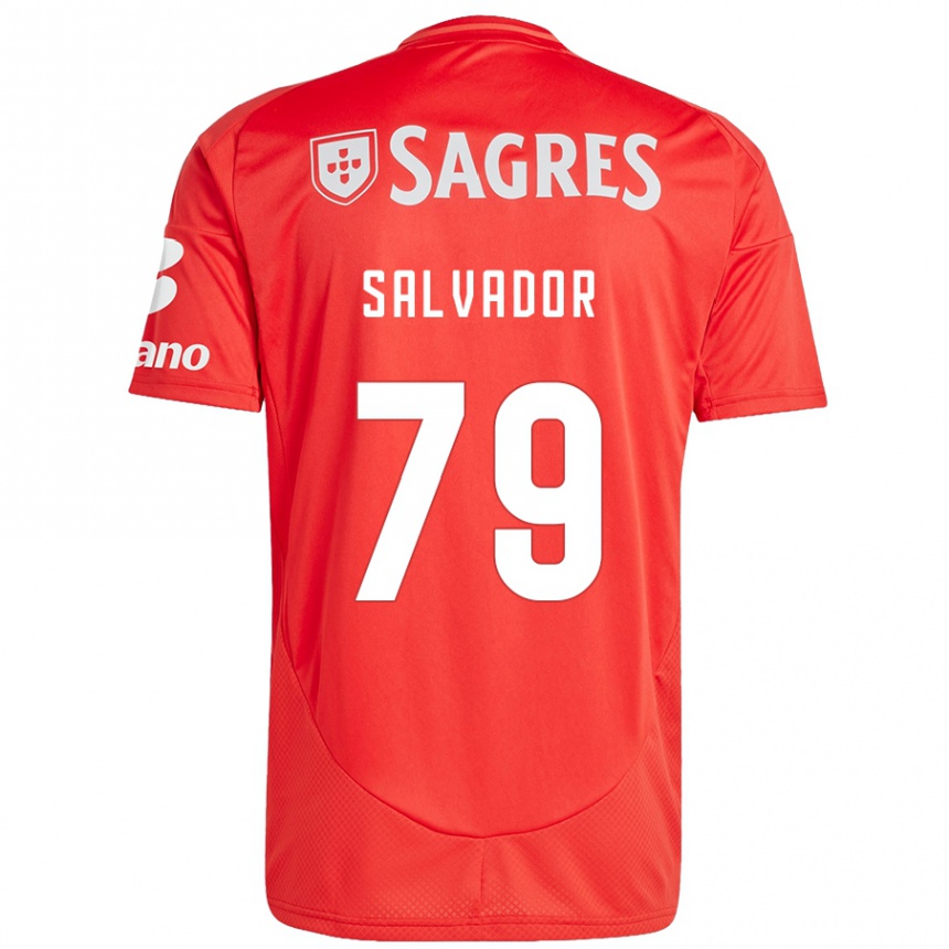 Kinder Fußball Marta Salvador #79 Rot Weiß Heimtrikot Trikot 2024/25 T-Shirt Luxemburg