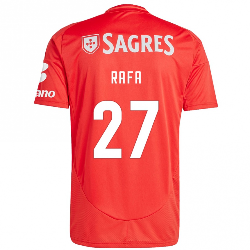 Kinder Fußball Rafa #27 Rot Weiß Heimtrikot Trikot 2024/25 T-Shirt Luxemburg