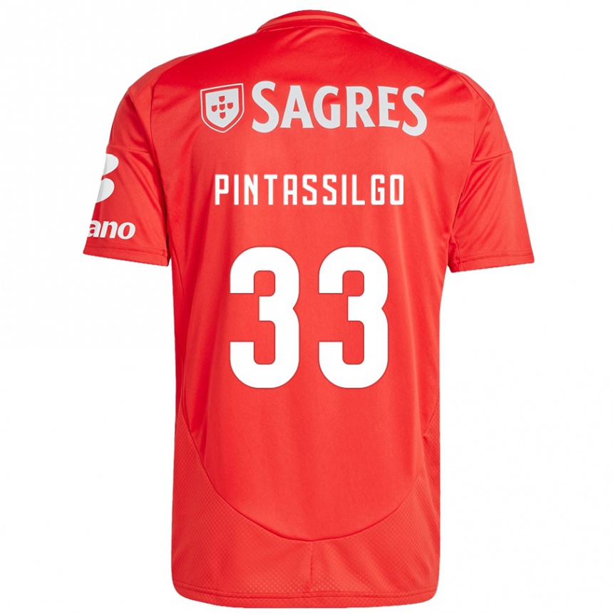 Kinder Fußball Lara Pintassilgo #33 Rot Weiß Heimtrikot Trikot 2024/25 T-Shirt Luxemburg