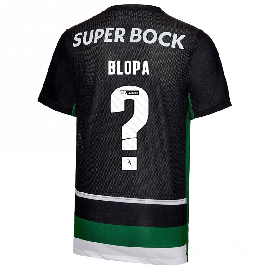 Kinder Fußball Salvador Blopa #0 Schwarz Weiß Grün Heimtrikot Trikot 2024/25 T-Shirt Luxemburg