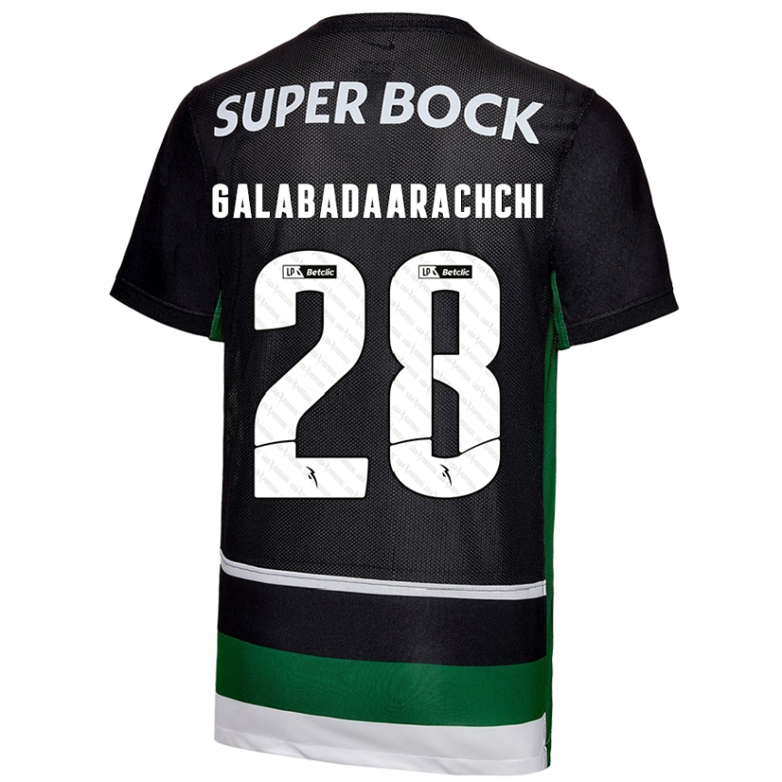 Kinder Fußball Jacinta Galabadaarachchi #28 Schwarz Weiß Grün Heimtrikot Trikot 2024/25 T-Shirt Luxemburg