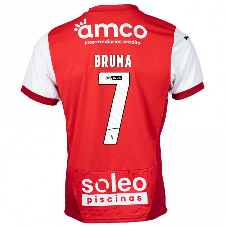 Kinder Fußball Bruma #7 Rot Weiß Heimtrikot Trikot 2024/25 T-Shirt Luxemburg