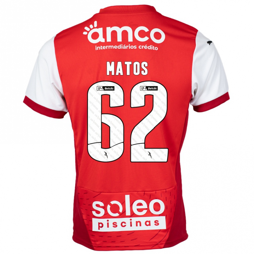 Kinder Fußball Nuno Matos #62 Rot Weiß Heimtrikot Trikot 2024/25 T-Shirt Luxemburg