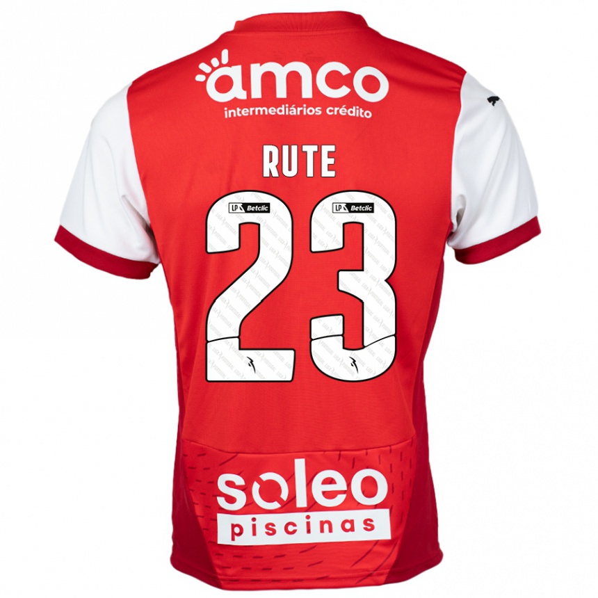 Kinder Fußball Ana Rute #23 Rot Weiß Heimtrikot Trikot 2024/25 T-Shirt Luxemburg