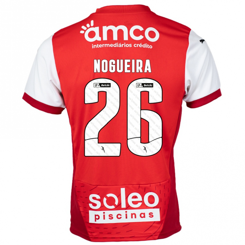 Kinder Fußball Ana Nogueira #26 Rot Weiß Heimtrikot Trikot 2024/25 T-Shirt Luxemburg