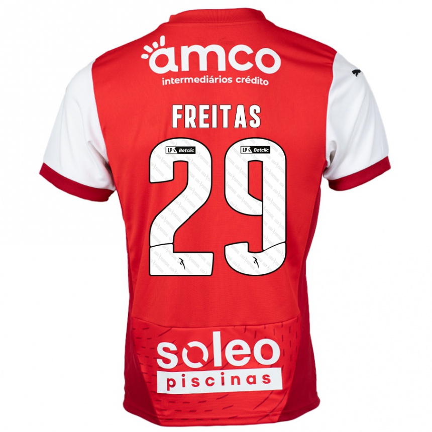 Kinder Fußball Mylena Freitas #29 Rot Weiß Heimtrikot Trikot 2024/25 T-Shirt Luxemburg