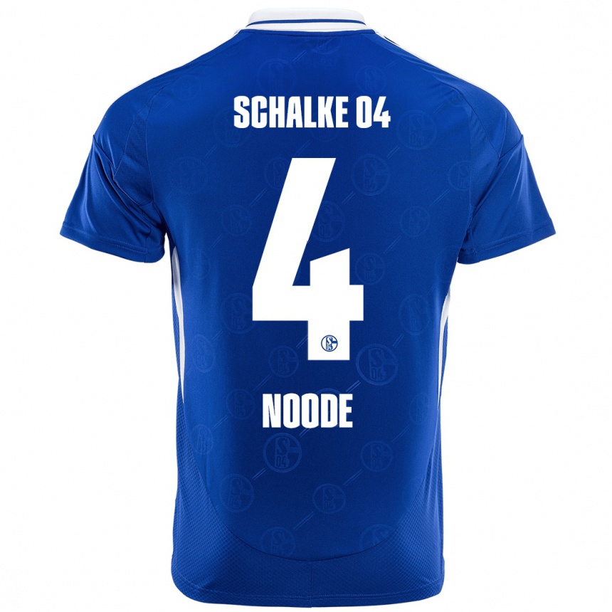 Kinder Fußball Steve Noode #4 Königsblau Heimtrikot Trikot 2024/25 T-Shirt Luxemburg