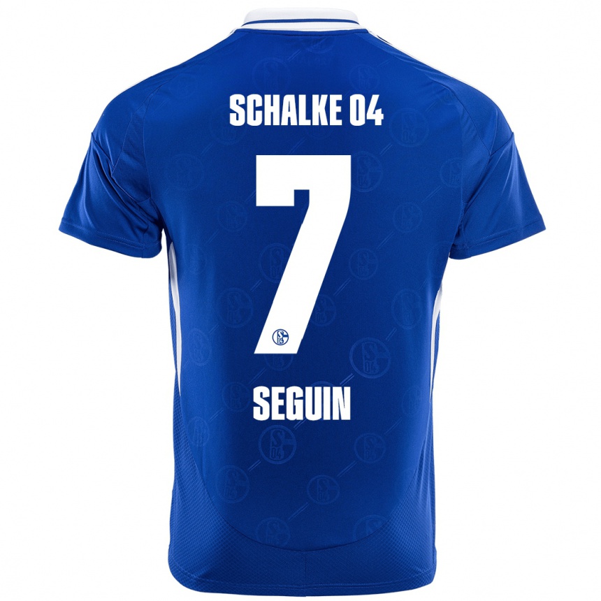 Kinder Fußball Paul Seguin #7 Königsblau Heimtrikot Trikot 2024/25 T-Shirt Luxemburg