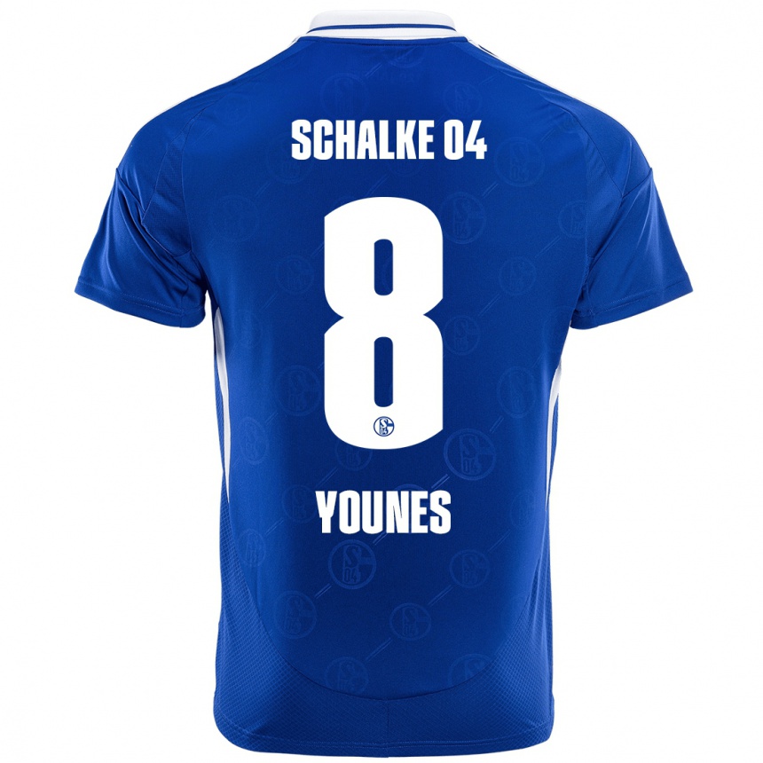 Kinder Fußball Amin Younes #8 Königsblau Heimtrikot Trikot 2024/25 T-Shirt Luxemburg