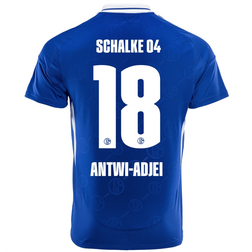 Kinder Fußball Christopher Antwi-Adjei #18 Königsblau Heimtrikot Trikot 2024/25 T-Shirt Luxemburg