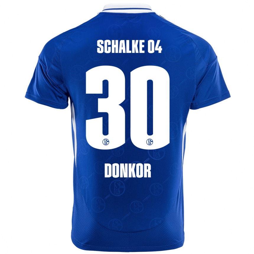 Kinder Fußball Anton Donkor #30 Königsblau Heimtrikot Trikot 2024/25 T-Shirt Luxemburg