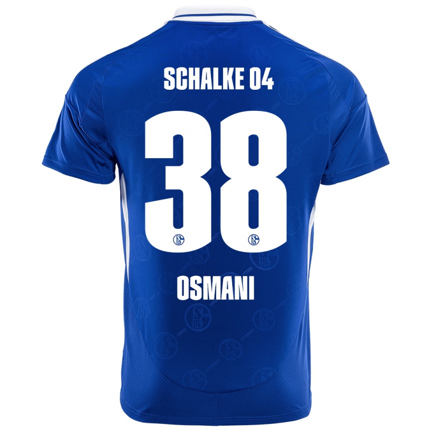 Kinder Fußball Tristan Osmani #38 Königsblau Heimtrikot Trikot 2024/25 T-Shirt Luxemburg