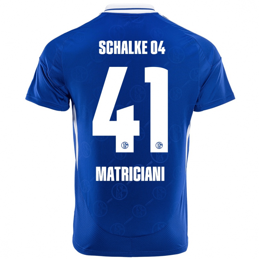 Kinder Fußball Henning Matriciani #41 Königsblau Heimtrikot Trikot 2024/25 T-Shirt Luxemburg