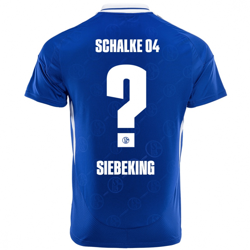 Kinder Fußball Johannes Siebeking #0 Königsblau Heimtrikot Trikot 2024/25 T-Shirt Luxemburg