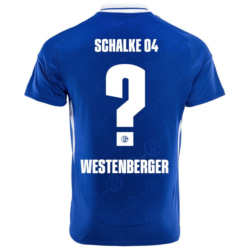 Kinder Fußball Noel Westenberger #0 Königsblau Heimtrikot Trikot 2024/25 T-Shirt Luxemburg