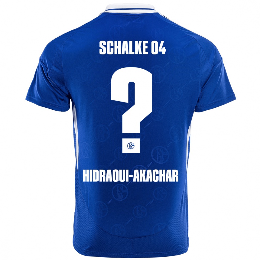 Kinder Fußball Yassin Hidraoui-Akachar #0 Königsblau Heimtrikot Trikot 2024/25 T-Shirt Luxemburg