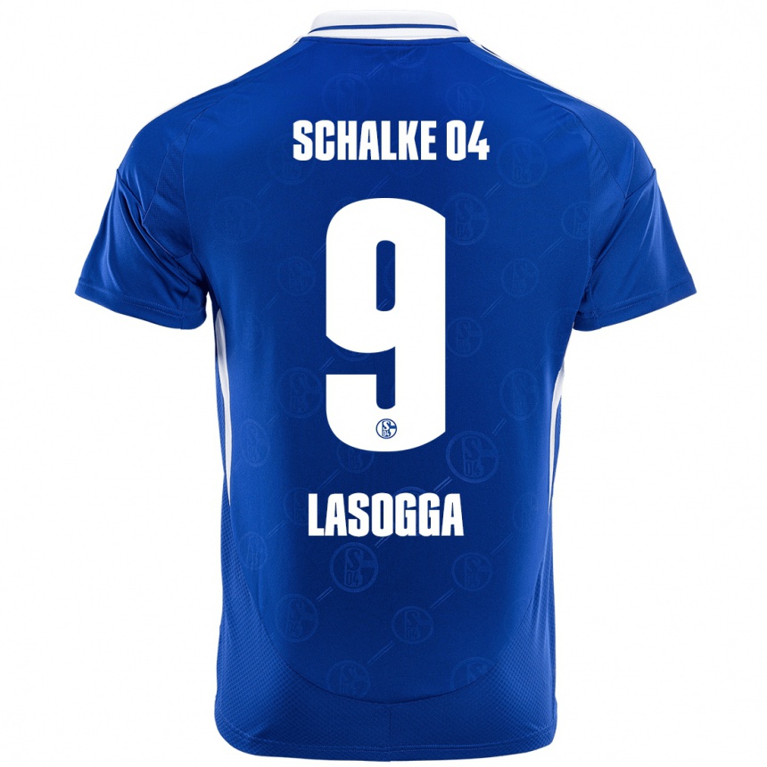 Kinder Fußball Pierre-Michel Lasogga #9 Königsblau Heimtrikot Trikot 2024/25 T-Shirt Luxemburg