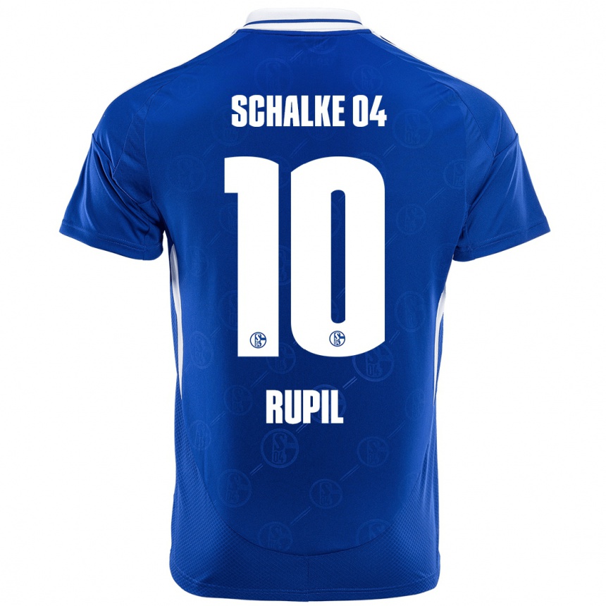 Kinder Fußball Timothé Rupil #10 Königsblau Heimtrikot Trikot 2024/25 T-Shirt Luxemburg