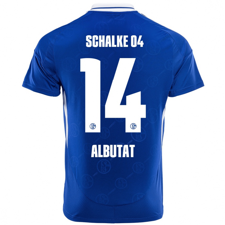 Kinder Fußball Tim Albutat #14 Königsblau Heimtrikot Trikot 2024/25 T-Shirt Luxemburg